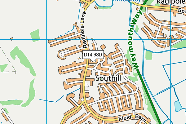 DT4 9SD map - OS VectorMap District (Ordnance Survey)