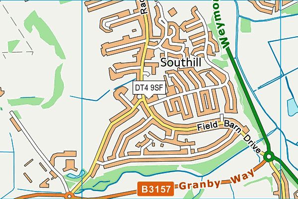 DT4 9SF map - OS VectorMap District (Ordnance Survey)