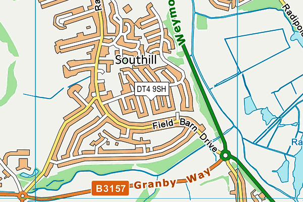 DT4 9SH map - OS VectorMap District (Ordnance Survey)