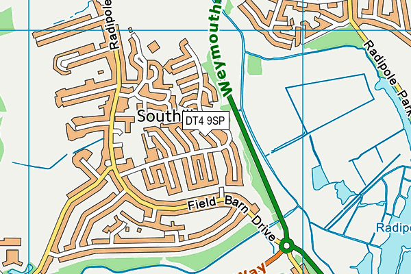 DT4 9SP map - OS VectorMap District (Ordnance Survey)