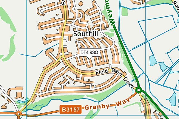 DT4 9SQ map - OS VectorMap District (Ordnance Survey)