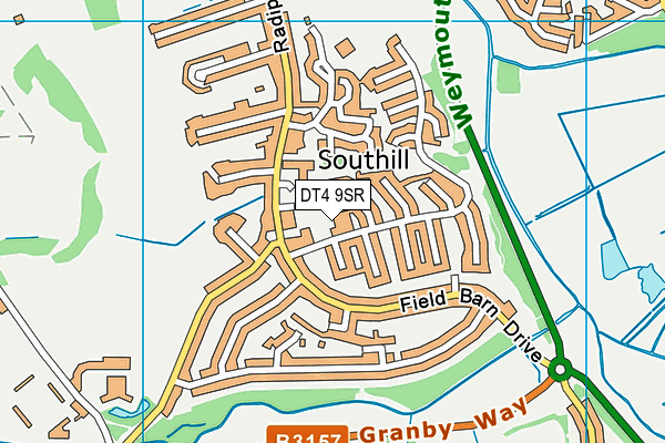 DT4 9SR map - OS VectorMap District (Ordnance Survey)