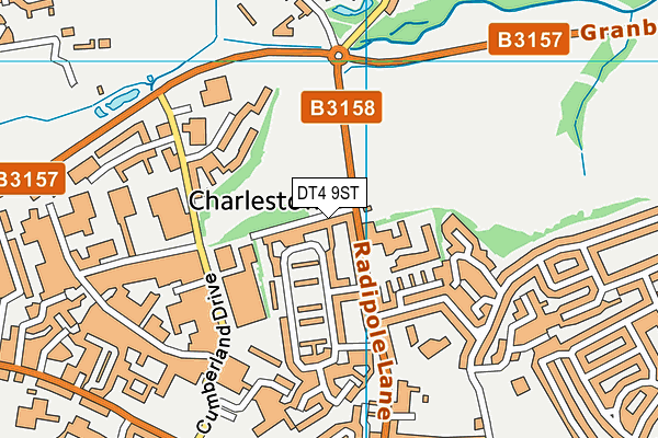 DT4 9ST map - OS VectorMap District (Ordnance Survey)