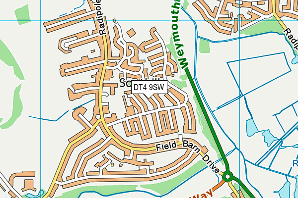 DT4 9SW map - OS VectorMap District (Ordnance Survey)