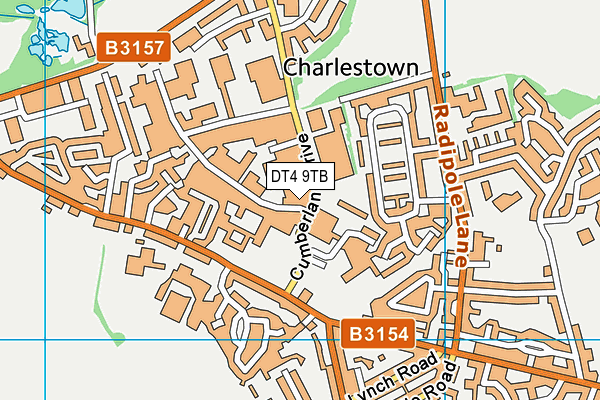 DT4 9TB map - OS VectorMap District (Ordnance Survey)