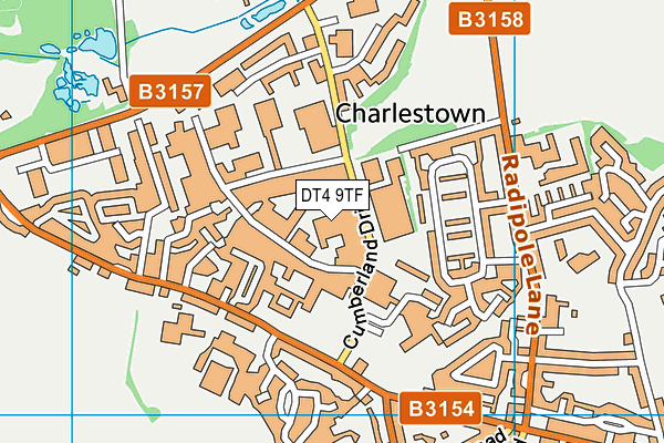 DT4 9TF map - OS VectorMap District (Ordnance Survey)