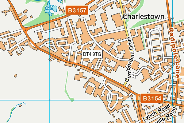 DT4 9TG map - OS VectorMap District (Ordnance Survey)