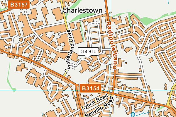 DT4 9TU map - OS VectorMap District (Ordnance Survey)