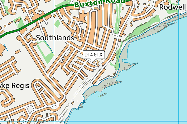 DT4 9TX map - OS VectorMap District (Ordnance Survey)