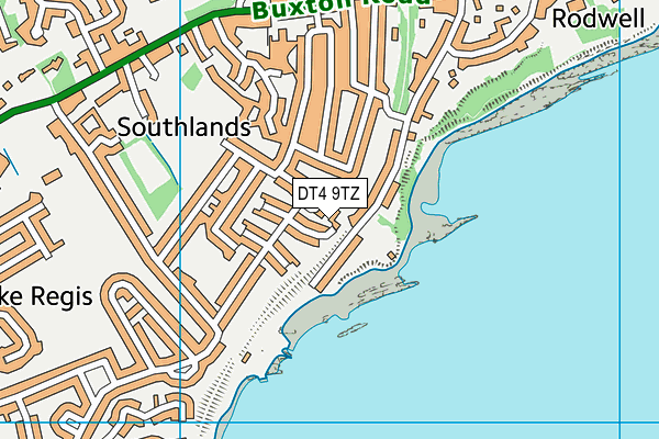 DT4 9TZ map - OS VectorMap District (Ordnance Survey)