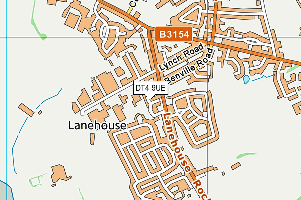 DT4 9UE map - OS VectorMap District (Ordnance Survey)