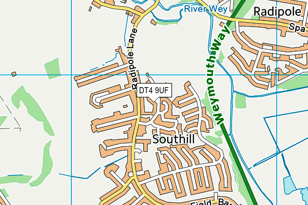 Southill Primary School map (DT4 9UF) - OS VectorMap District (Ordnance Survey)