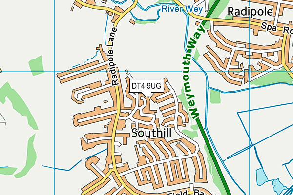 DT4 9UG map - OS VectorMap District (Ordnance Survey)