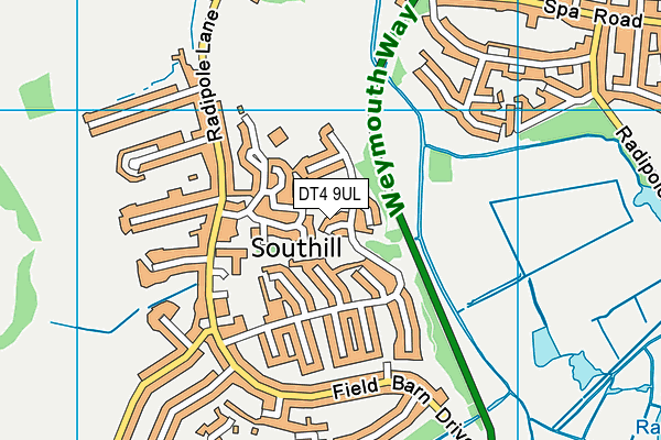 DT4 9UL map - OS VectorMap District (Ordnance Survey)