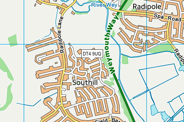 DT4 9UQ map - OS VectorMap District (Ordnance Survey)