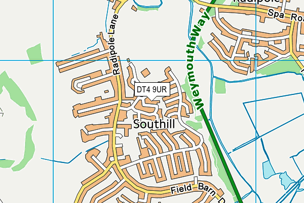 DT4 9UR map - OS VectorMap District (Ordnance Survey)