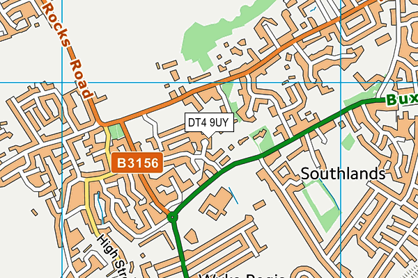 DT4 9UY map - OS VectorMap District (Ordnance Survey)