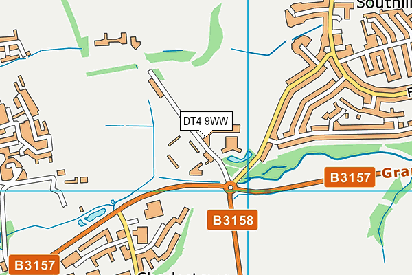 DT4 9WW map - OS VectorMap District (Ordnance Survey)
