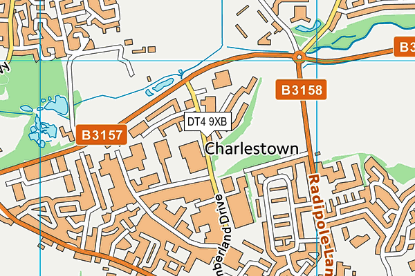 DT4 9XB map - OS VectorMap District (Ordnance Survey)