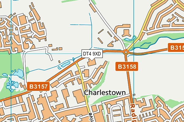 DT4 9XD map - OS VectorMap District (Ordnance Survey)