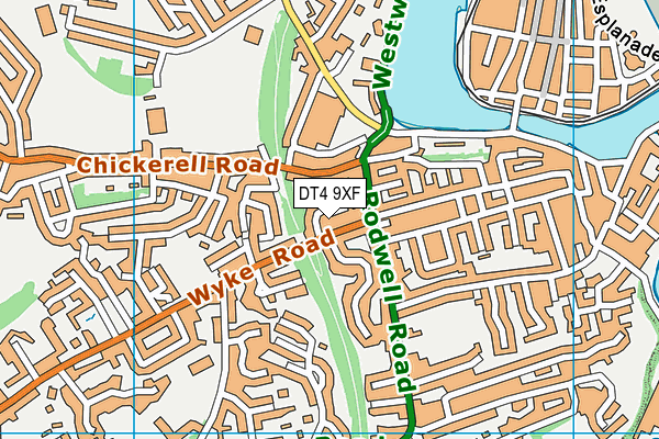 DT4 9XF map - OS VectorMap District (Ordnance Survey)