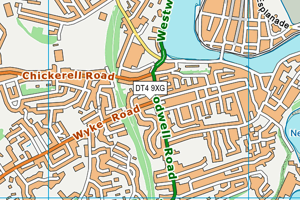 DT4 9XG map - OS VectorMap District (Ordnance Survey)