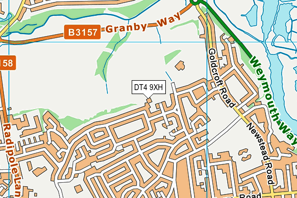 Wessex Golf Centre map (DT4 9XH) - OS VectorMap District (Ordnance Survey)