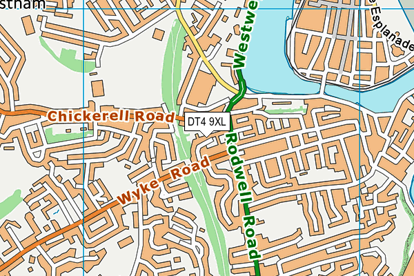 DT4 9XL map - OS VectorMap District (Ordnance Survey)