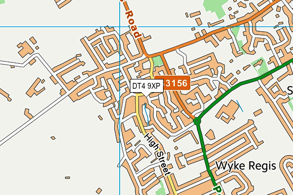 DT4 9XP map - OS VectorMap District (Ordnance Survey)