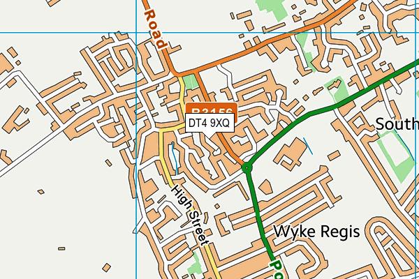 DT4 9XQ map - OS VectorMap District (Ordnance Survey)