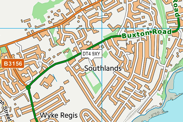 DT4 9XY map - OS VectorMap District (Ordnance Survey)