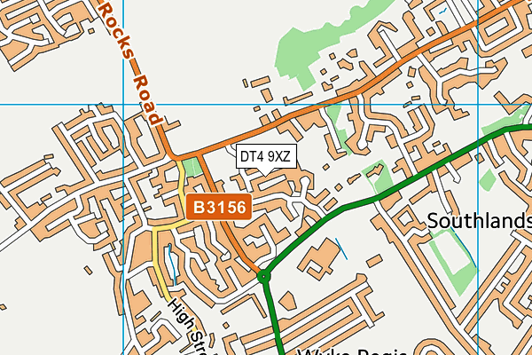 DT4 9XZ map - OS VectorMap District (Ordnance Survey)