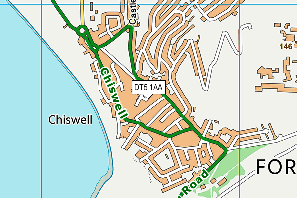 DT5 1AA map - OS VectorMap District (Ordnance Survey)