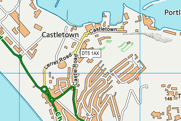 DT5 1AX map - OS VectorMap District (Ordnance Survey)