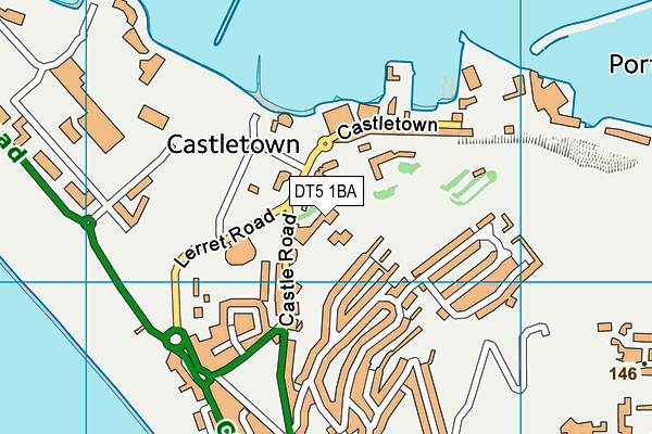 DT5 1BA map - OS VectorMap District (Ordnance Survey)