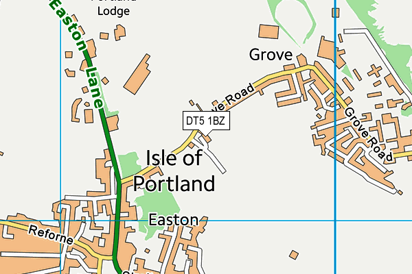 DT5 1BZ map - OS VectorMap District (Ordnance Survey)