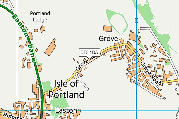 DT5 1DA map - OS VectorMap District (Ordnance Survey)