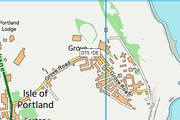 DT5 1DE map - OS VectorMap District (Ordnance Survey)