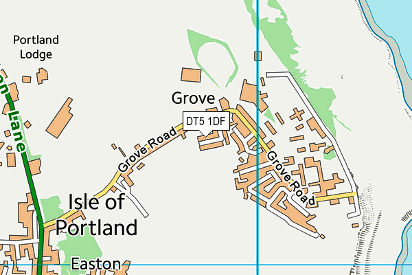 DT5 1DF map - OS VectorMap District (Ordnance Survey)