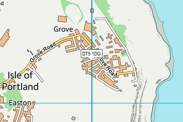DT5 1DG map - OS VectorMap District (Ordnance Survey)