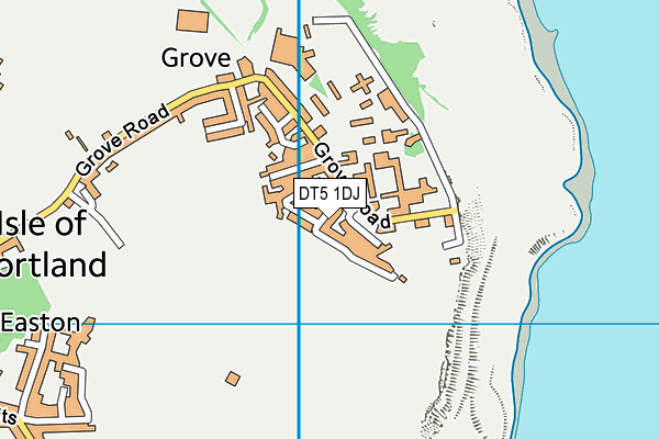 DT5 1DJ map - OS VectorMap District (Ordnance Survey)