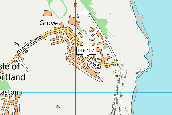 DT5 1DZ map - OS VectorMap District (Ordnance Survey)