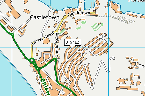 DT5 1EZ map - OS VectorMap District (Ordnance Survey)