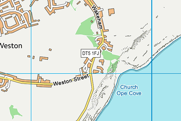 DT5 1FJ map - OS VectorMap District (Ordnance Survey)