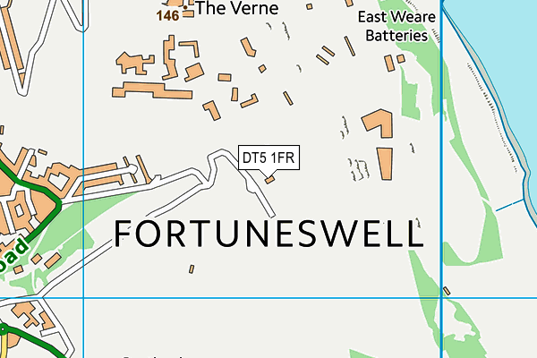 DT5 1FR map - OS VectorMap District (Ordnance Survey)