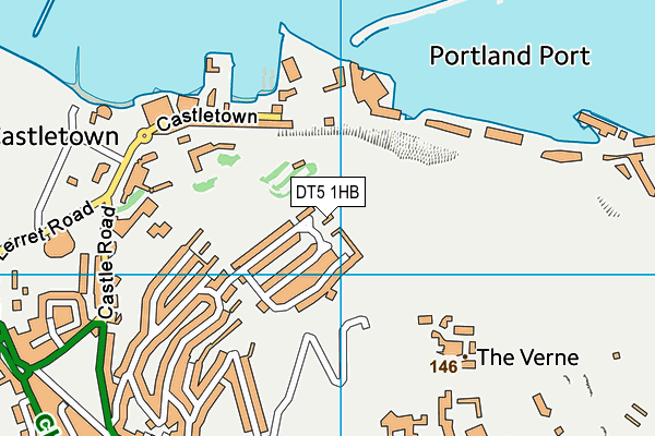 DT5 1HB map - OS VectorMap District (Ordnance Survey)