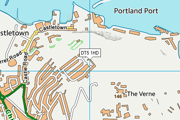 DT5 1HD map - OS VectorMap District (Ordnance Survey)