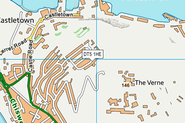 DT5 1HE map - OS VectorMap District (Ordnance Survey)