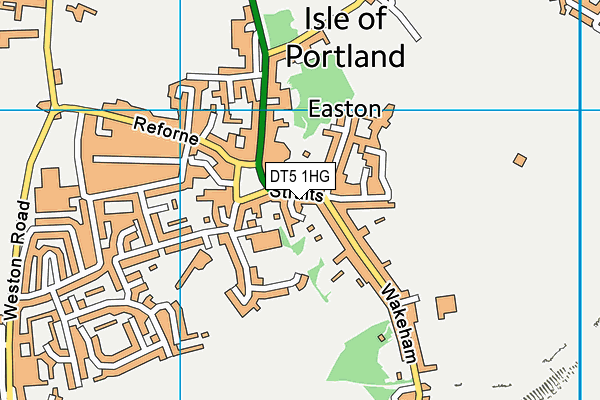DT5 1HG map - OS VectorMap District (Ordnance Survey)