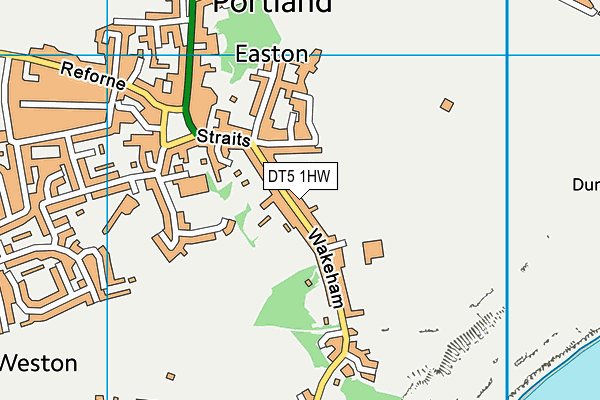 DT5 1HW map - OS VectorMap District (Ordnance Survey)